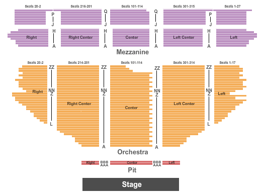 Hollywood Pantages Theatre The Notebook Seating Chart